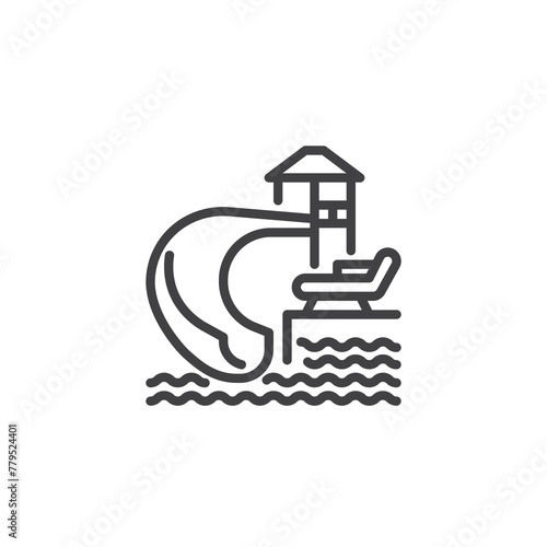 Water Park line icon