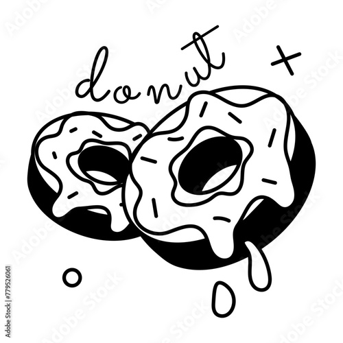 Get a glimpse of donuts glyph sticker