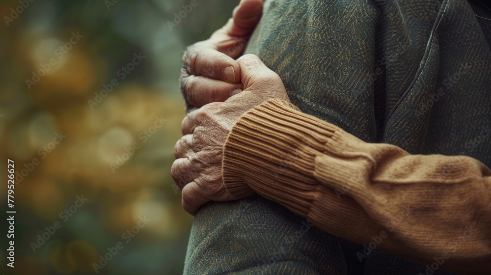 A man and woman are hugging each other