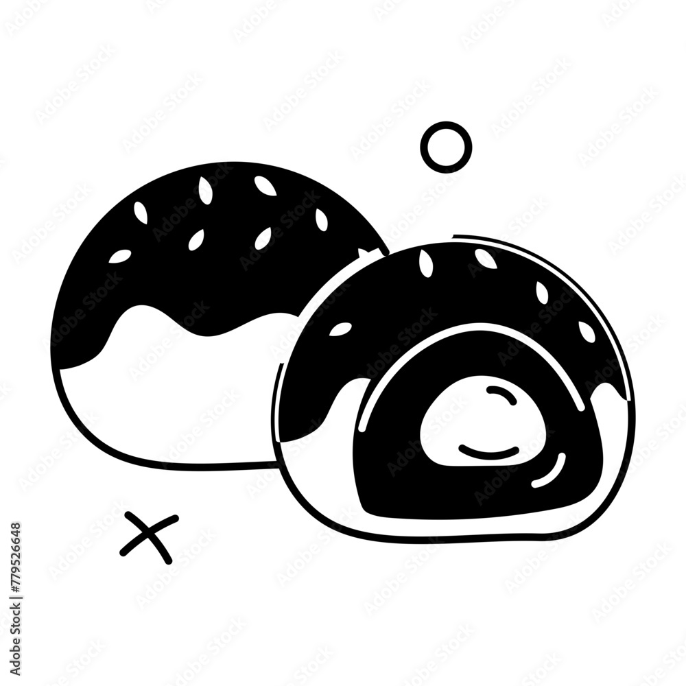 Here’s a glyph sticker of egg puffs Here’s a glyph sticker of egg puffs