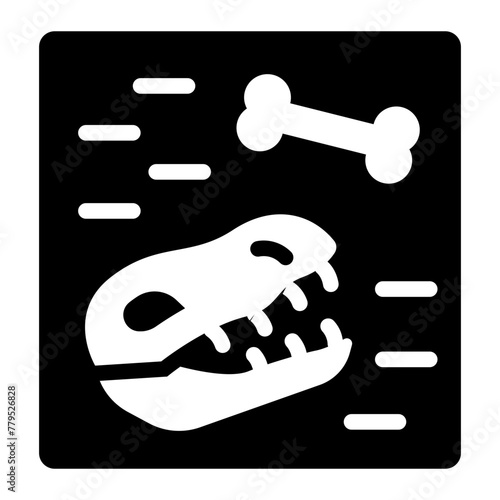 Fossil dinosaur icon