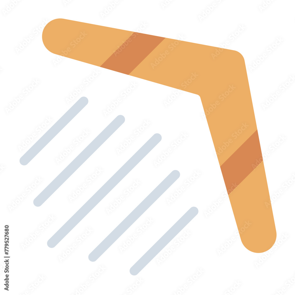 Boomerang traditional primitive weapon icon Boomerang traditional primitive weapon icon