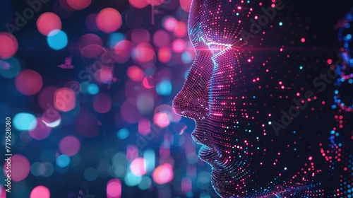 NFT Digital contents concept. Non-fungible token. Digital transformation. Ai generated for ads