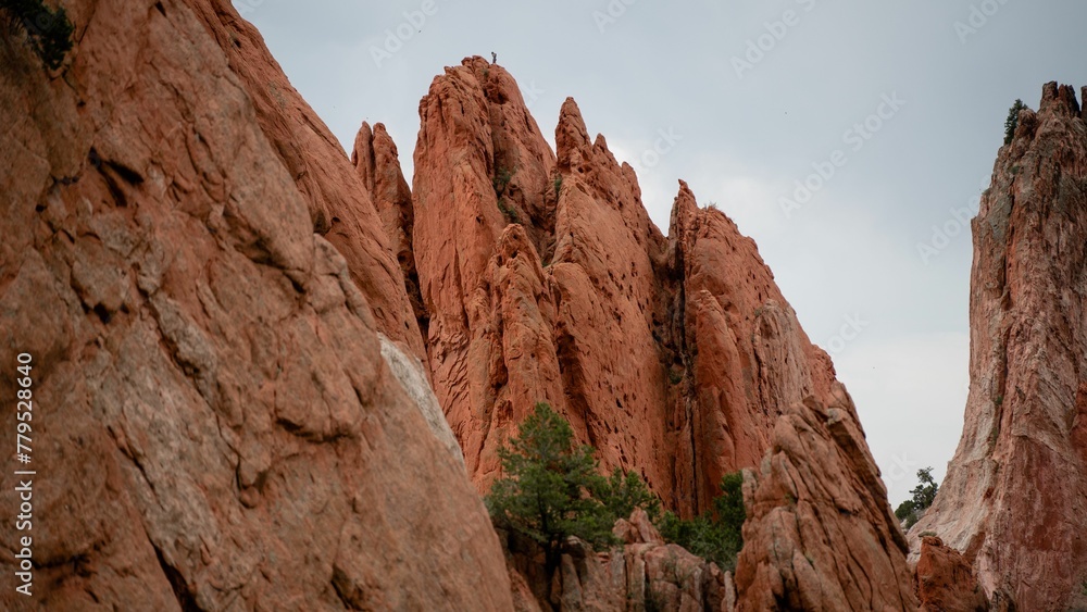 Beautiful landscape of rocks of the Garden of the Gods in Colorado Springs, USA.