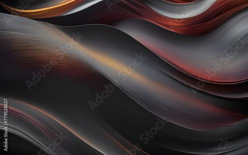 Colorful modern curvy waves background illustration © julien.habis