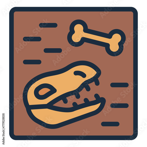 Fossil dinosaur icon
