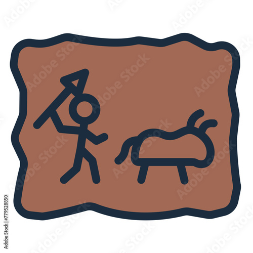 Cave Art prehistoric icon