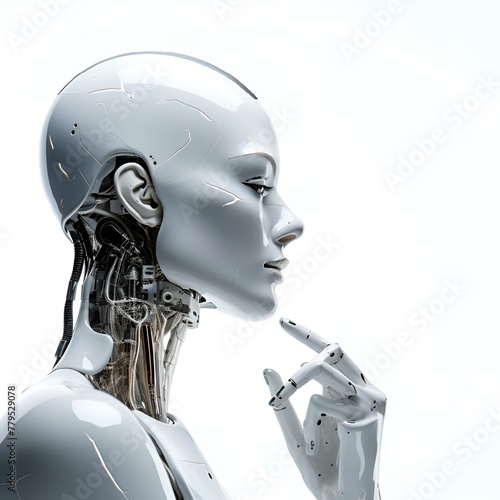 AI illustration of a futuristic woman holding a cigarette in hand