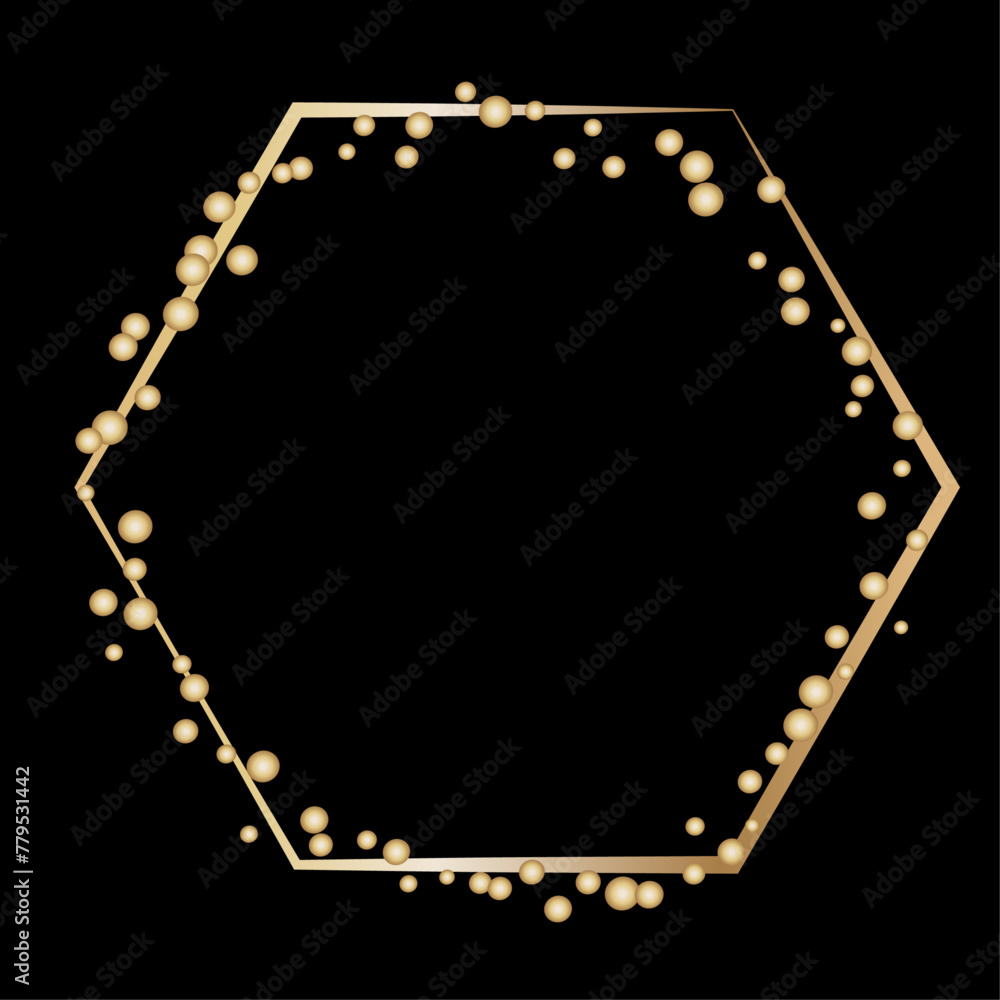 Gold glitter circle with glittering dust and shimmery particles. Vector illustration golden swirl.Stars with glowing golden sparkles of golden dynamic lights  effect.Realistic shiny ring or swirl.