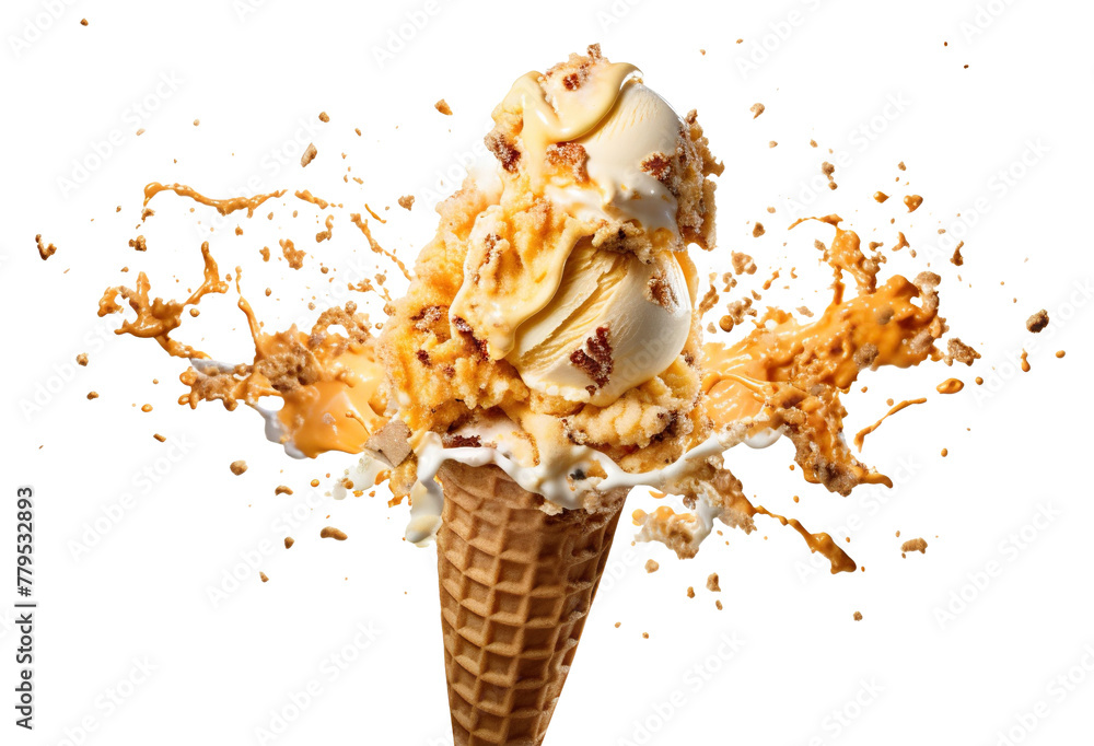 Obraz premium Delicious ice cream, cut out