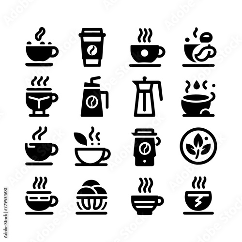 Coffee Icon Set Vector