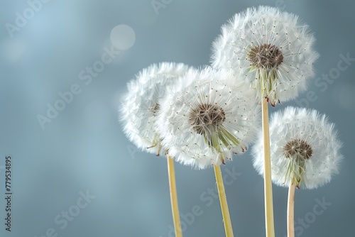 Three Dandelions Blowing in the Wind
