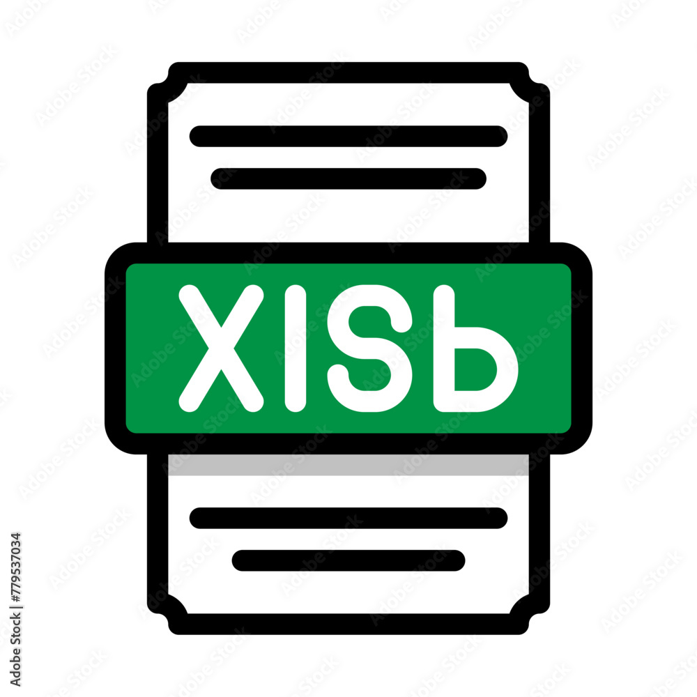 Document file format Xlsb spreadsheet icon. with outline and color in the middle. Vector illustration Document file format Xlsb spreadsheet icon. with outline and color in the middle. Vector illustration