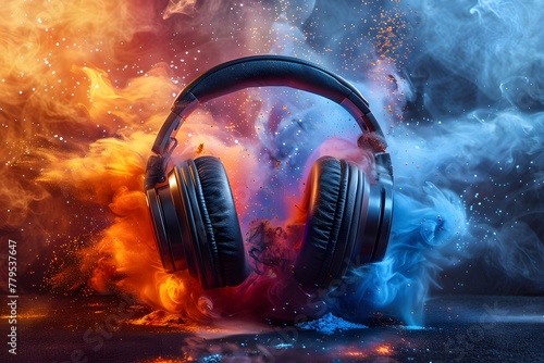 Headphones Resting on Fire