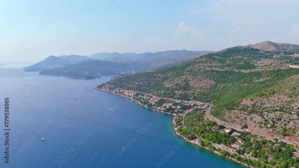 Dubrovnik, Croatia: Aerial view of famous Mediterranean city by Adriatic Sea, summer day with clear blue sky - landscape panorama of Europe from above
Dubrovnik, Croatia: Aerial view of famous Mediterranean city by Adriatic Sea, summer day with clear blue sky - landscape panorama of Europe from above