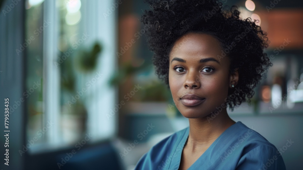 A serene portrait of a healthcare professional providing emotional support AI generated illustration A serene portrait of a healthcare professional providing emotional support AI generated illustration
