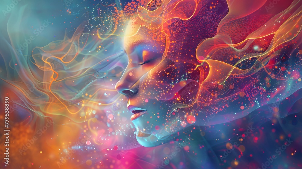 An abstract representation of the healing power of beauty AI generated illustration An abstract representation of the healing power of beauty AI generated illustration