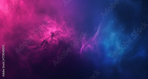 Pink and Blue Cosmic Nebula Cloud Illustration