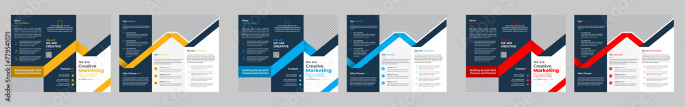 Tri_fold Brochure Design Multiple Color V-3 Tri_fold Brochure Design Multiple Color V-3