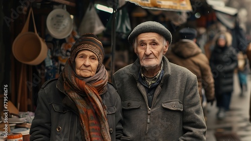 old couple street on the market, stock photography © SA Studio