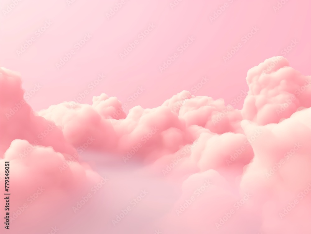 Digital Dreamscape: Pink and Purple Clouds with Data Flow Concept Digital Dreamscape: Pink and Purple Clouds with Data Flow Concept