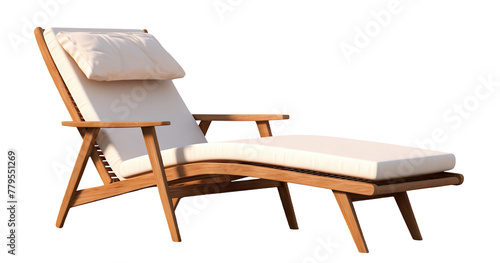 Sun lounger cut out photo