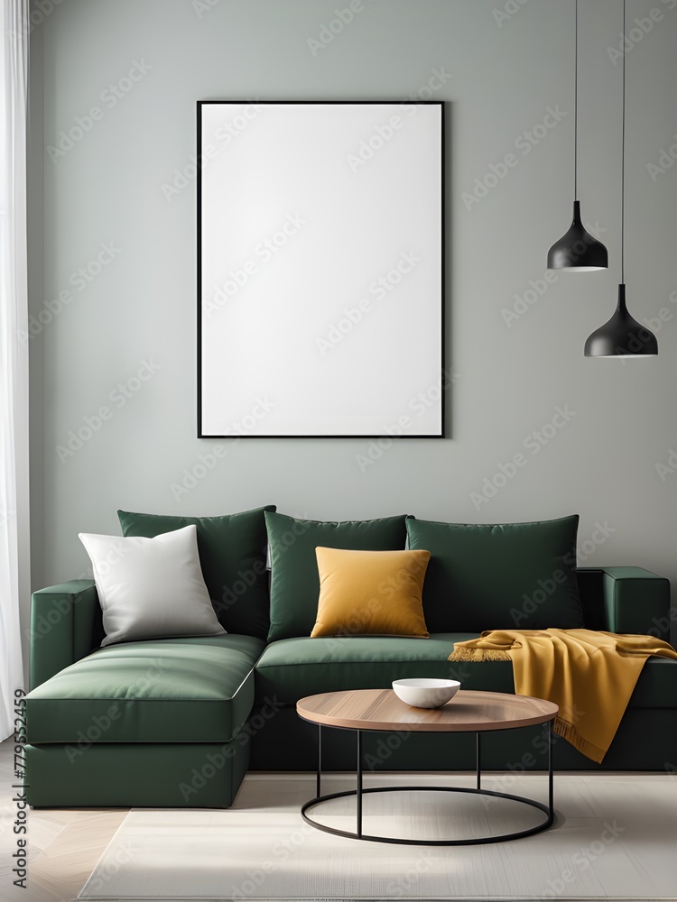 Mockup frame in minimalist style living room interior background, home interior mockup, frame mockup Mockup frame in minimalist style living room interior background, home interior mockup, frame mockup