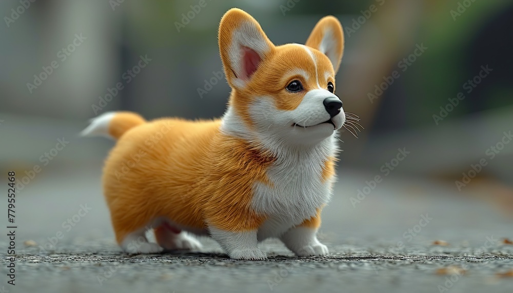 fat cute funny kawaii fluffy cartoon orange corgi puppy fat cute funny kawaii fluffy cartoon orange corgi puppy