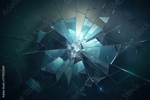 abstract shattered glass background photo