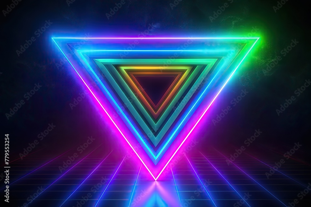 neon glow colors blending in abstract shape neon glow colors blending in abstract shape
