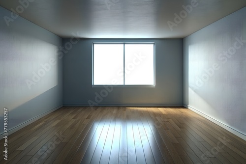 minimalistic empty room with window