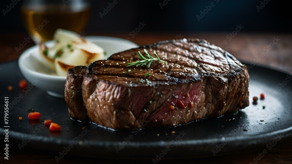 AI generated illustration of a Delicious steak AI generated illustration of a Delicious steak