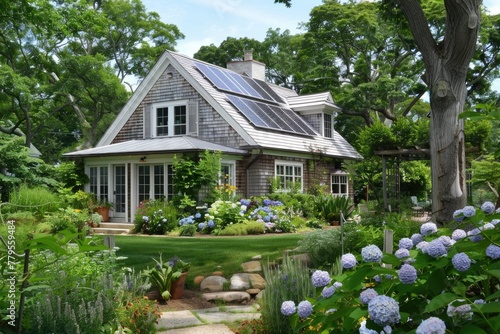 Solar-Powered Cape Cod Home w/ Beautiful Garden & Architecture. Sustainable Living with Solar Energy