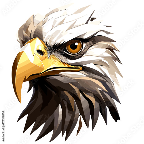 Vector of an eagle head on a white background