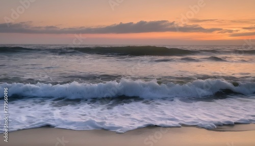 Picture-A-Twilight-Beach-Where-Waves-Crash-Not-Wi-