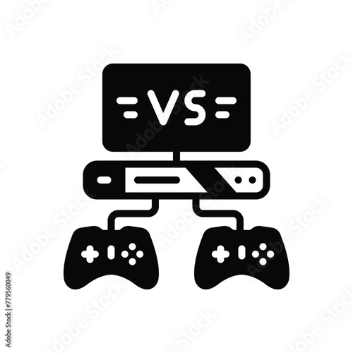 Black solid icon for multiplayer