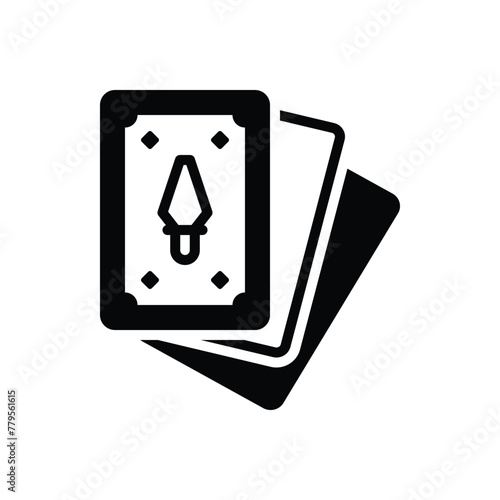 Black solid icon for card game