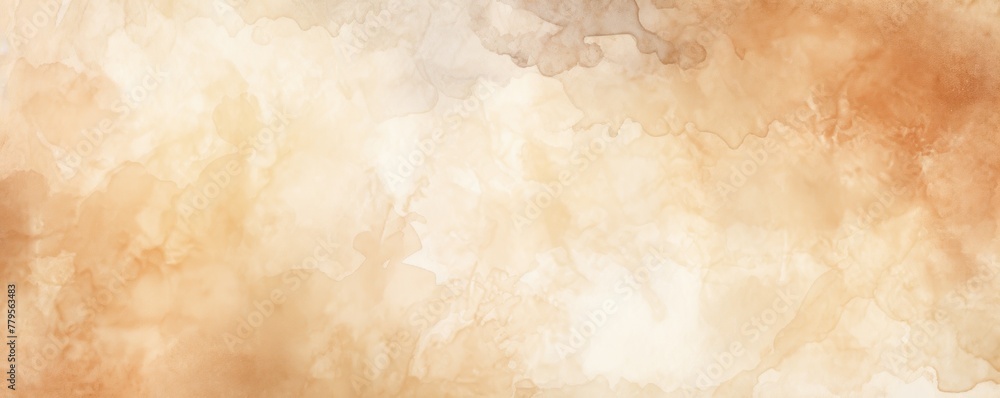 Beige watercolor light background natural paper texture abstract watercolur Beige pattern splashes aquarelle painting white copy space for banner design, greeting card - obrazy, fototapety, plakaty 