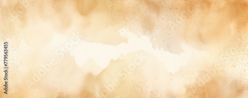 Beige watercolor light background natural paper texture abstract watercolur Beige pattern splashes aquarelle painting white copy space for banner design, greeting card