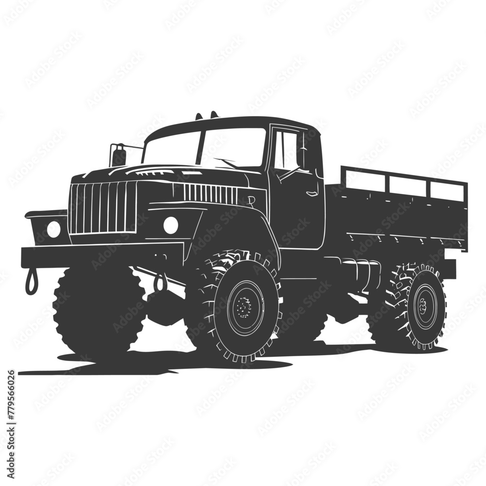 Silhouette military truck black color only Silhouette military truck black color only