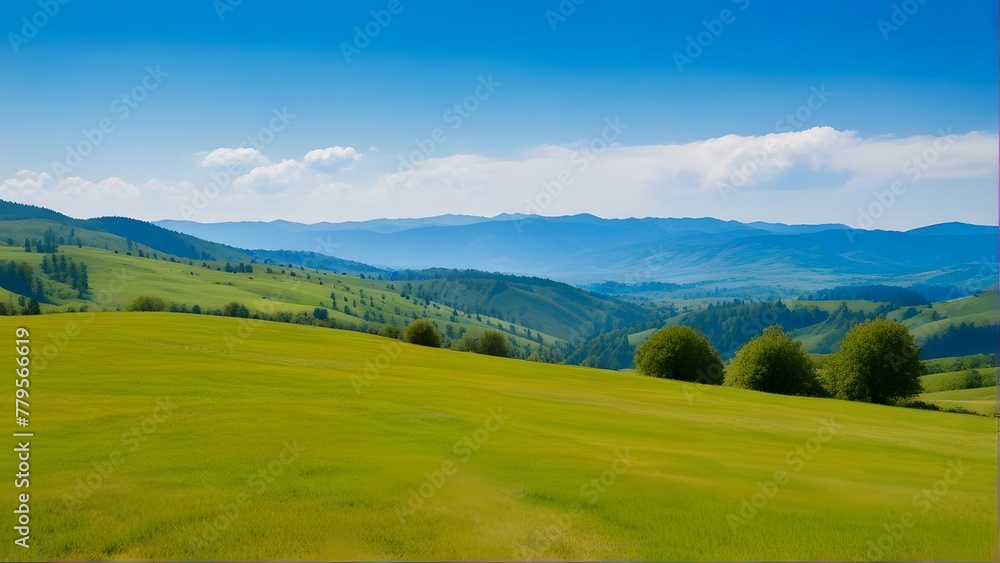panorama of the mountains, ai generated