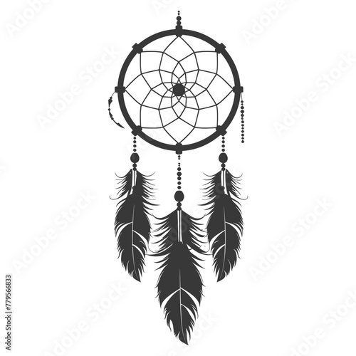 Silhouette Scandinavian Unique Dreamcatcher black color only
