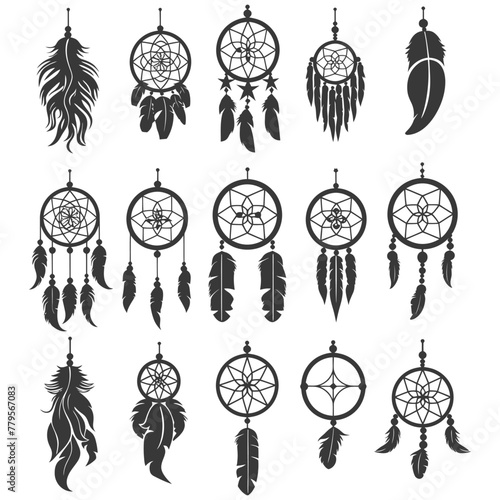 Silhouette Scandinavian Unique Dreamcatcher black color only