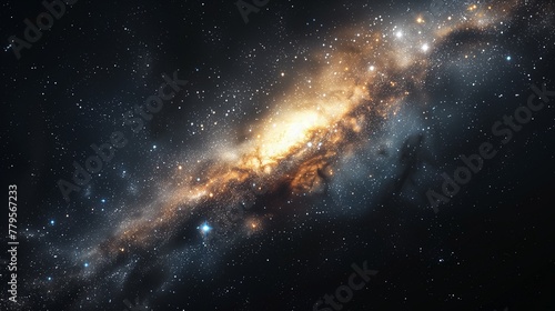 AI generated illustration of stars twinkles against the velvet backdrop of space