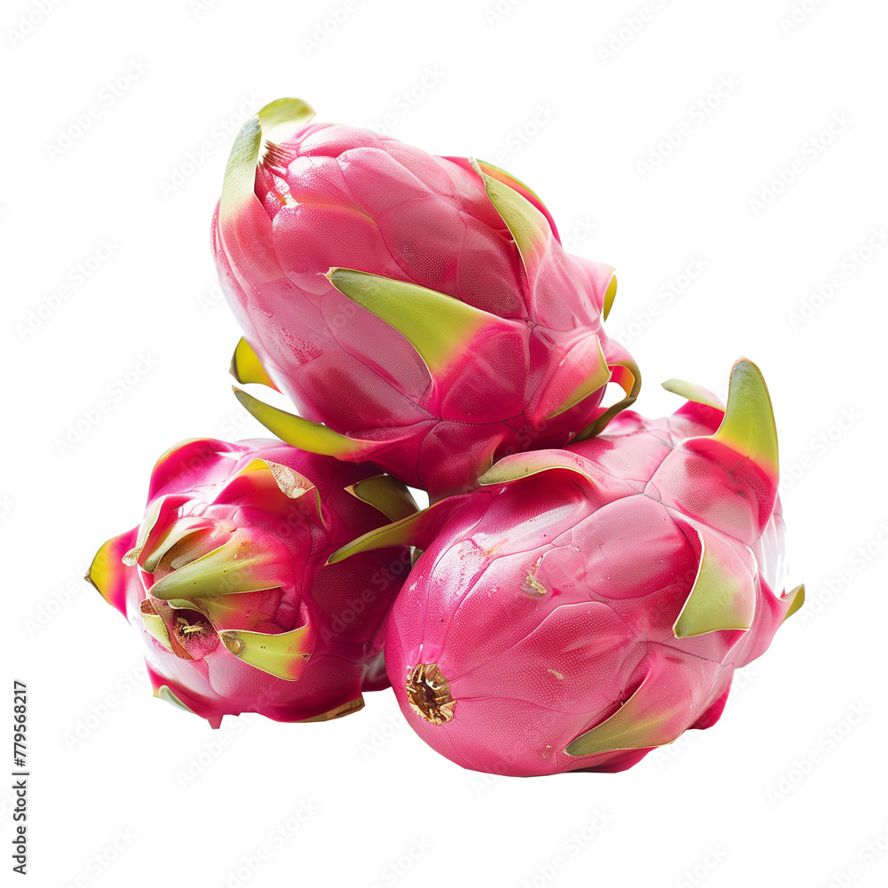 fresh Dragonfruit isolated for a transparent white background