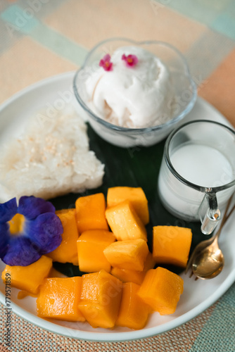 Mango sticky rice: Sweet st...