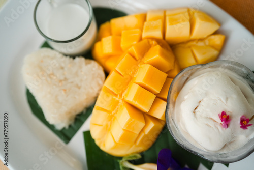Mango sticky rice: Sweet st...