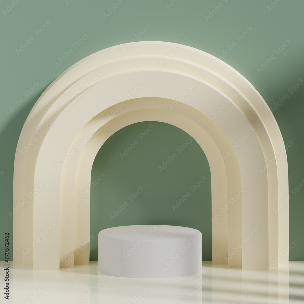 3D render podium display presentation. with soft light and shadow, for product placement or design 3D render podium display presentation. with soft light and shadow, for product placement or design