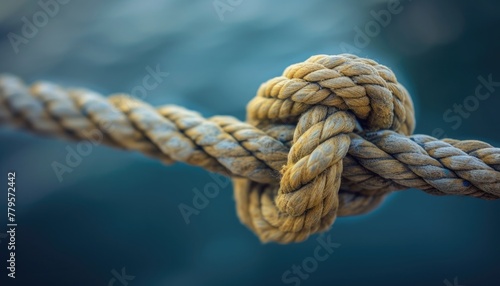 A close-up of a sturdy ship's rope knot, a macro view of maritime strength ⚓️🌊 Perfect for a sailor's eye or nautical enthusiast's collection! #MaritimeDetail