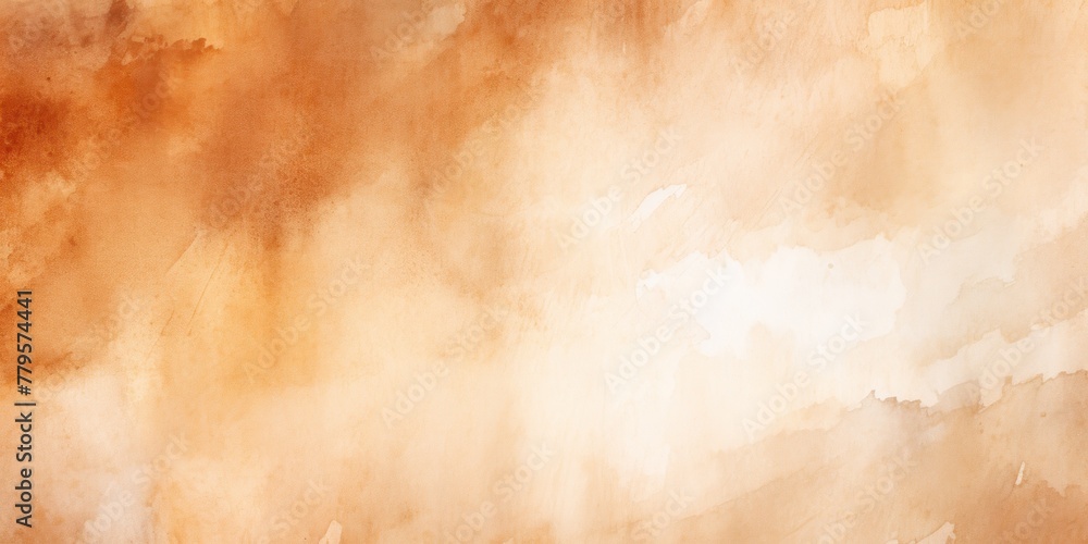 Brown watercolor light background natural paper texture abstract watercolur Brown pattern splashes aquarelle painting white copy space for banner design, greeting card